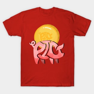 Pig Lovers Piggy Coin Chinese New Year T-Shirt